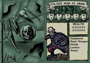 Cultist Man at Arms 2 Stat Card